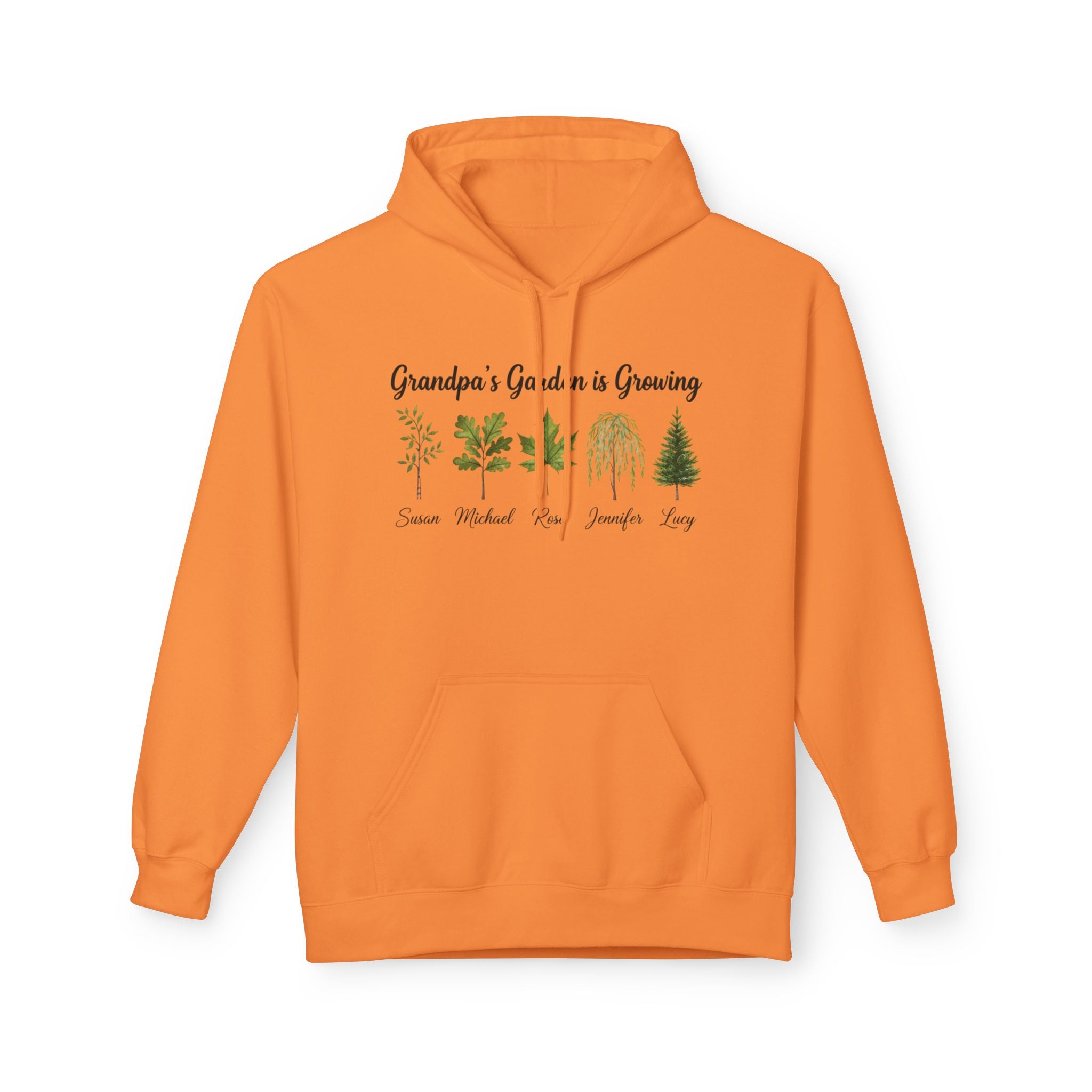 Best Grandpa's Garden Is Growing Hoodie — Personalized Family Tree Plant Names