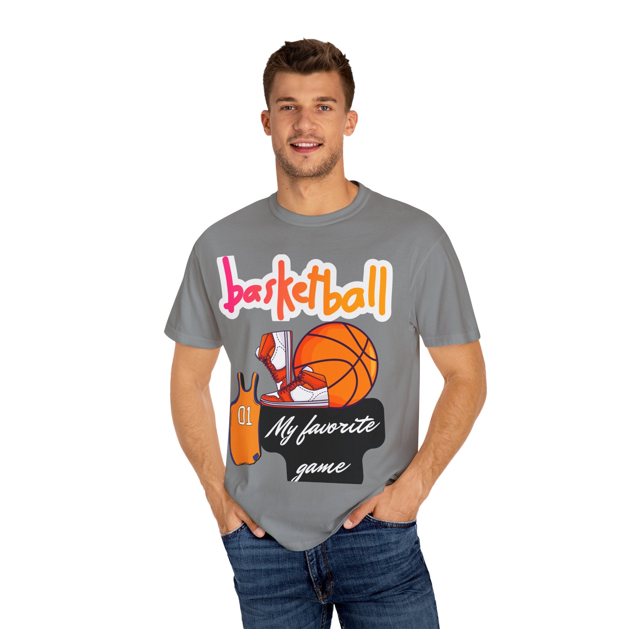 Basketball-Themed Unisex T-Shirt, My Favorite Game, Sporty Tee, Gift for Athletes, Casual Wear, Basketball Fan Apparel