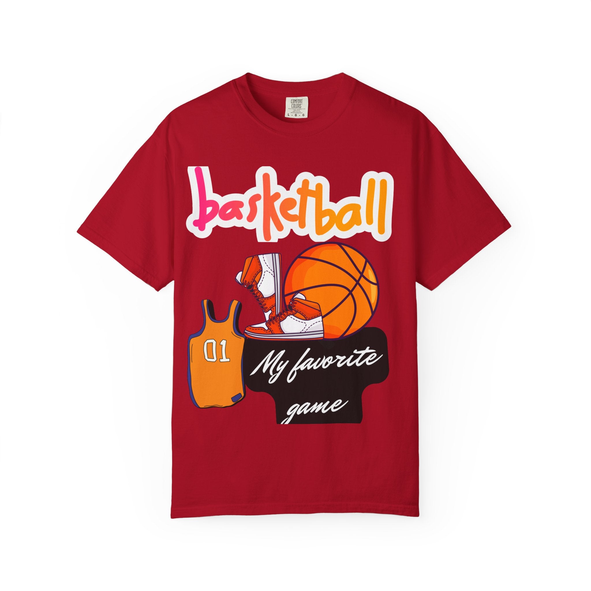 Basketball-Themed Unisex T-Shirt, My Favorite Game, Sporty Tee, Gift for Athletes, Casual Wear, Basketball Fan Apparel