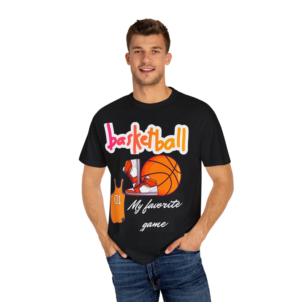 Basketball-Themed Unisex T-Shirt, My Favorite Game, Sporty Tee, Gift for Athletes, Casual Wear, Basketball Fan Apparel