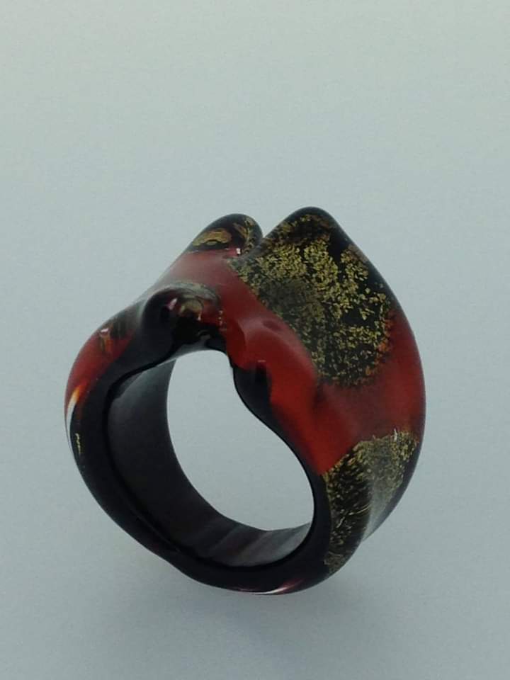 Murano glass ring Co core