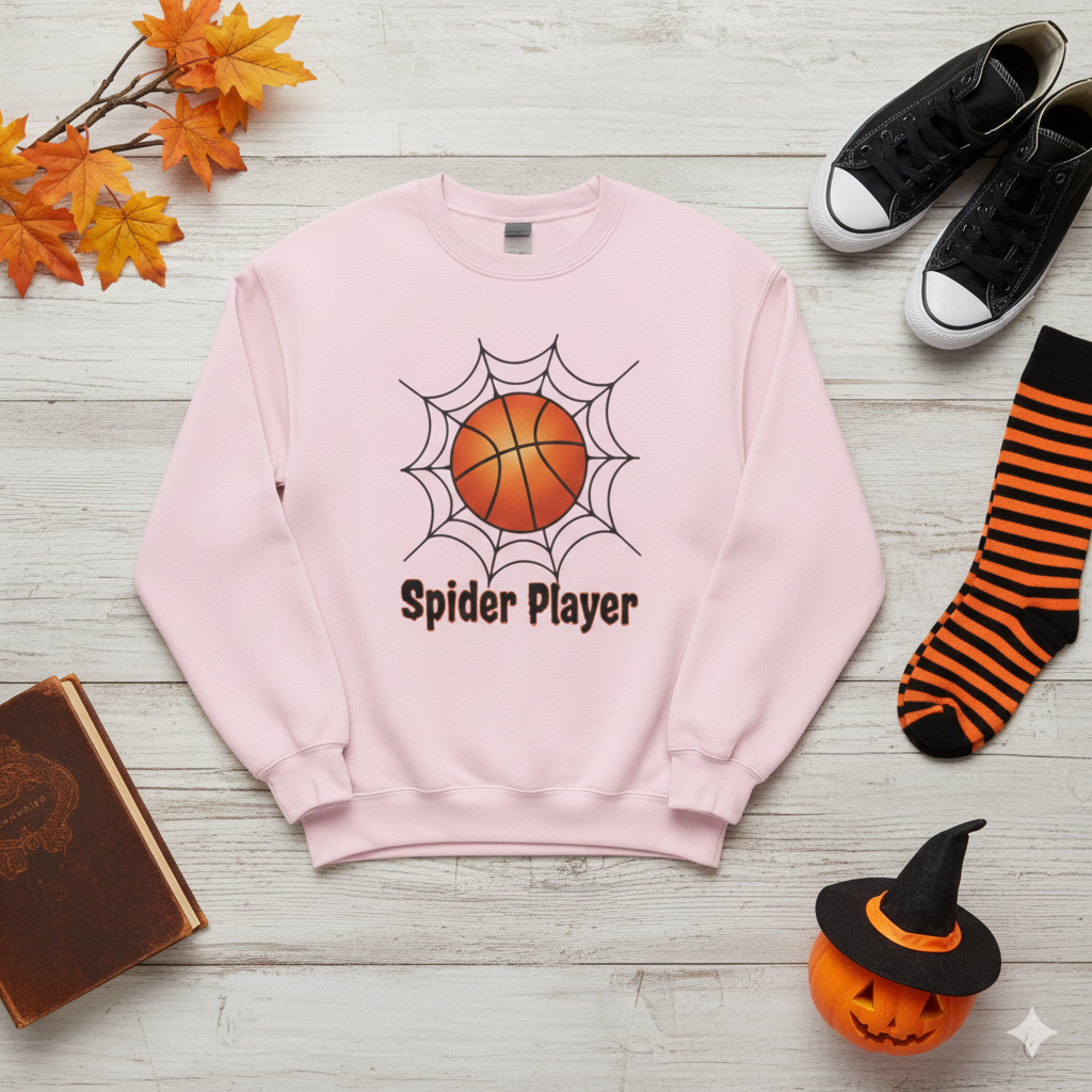 Spider Player Halloween Basketball T-ShirtSpider Player Basketball Sweatshirt