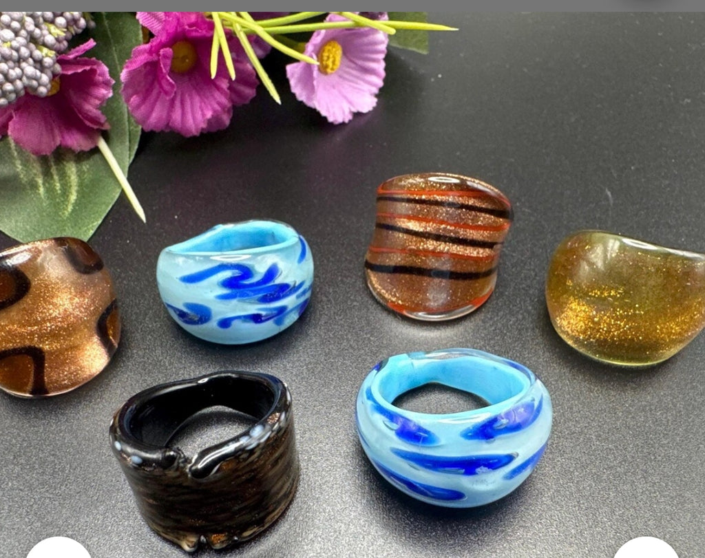 Murano glass ring