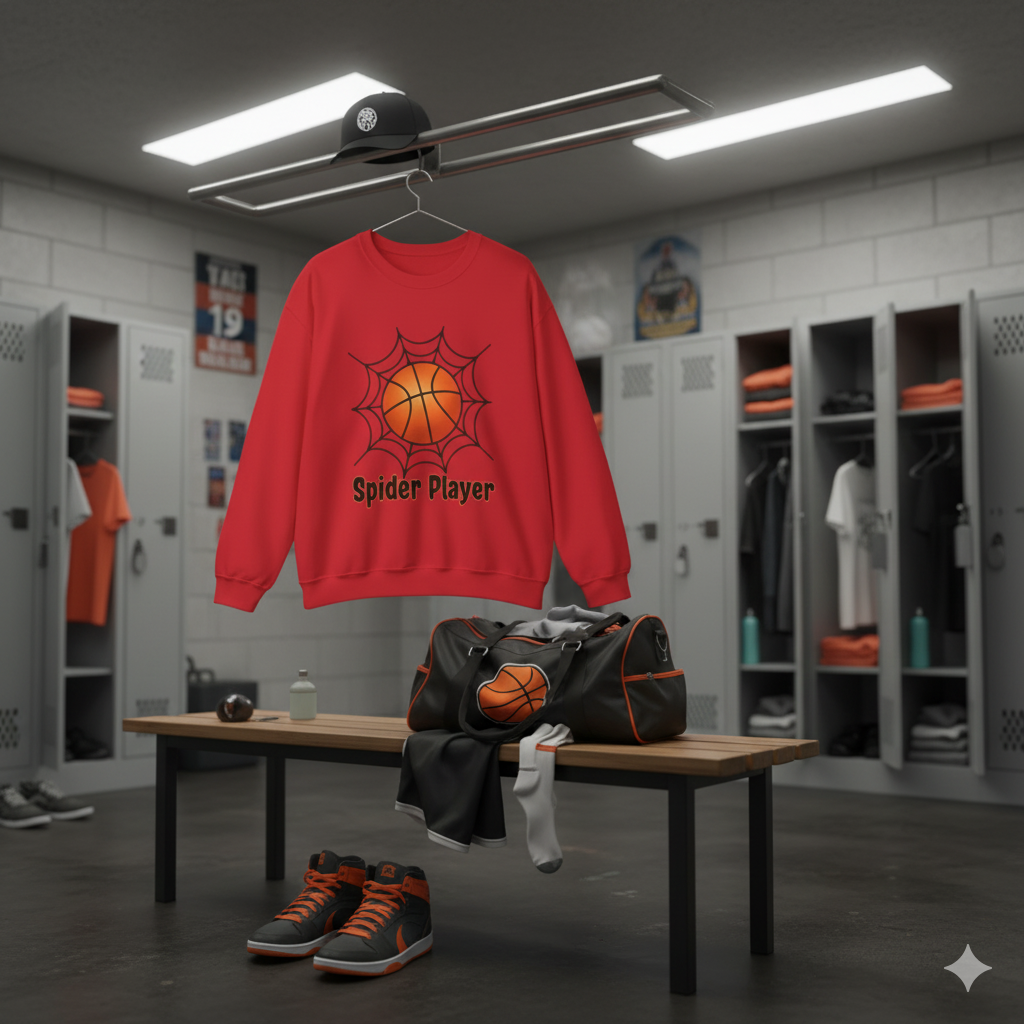 Spider Player Halloween Basketball T-ShirtSpider Player Basketball Sweatshirt