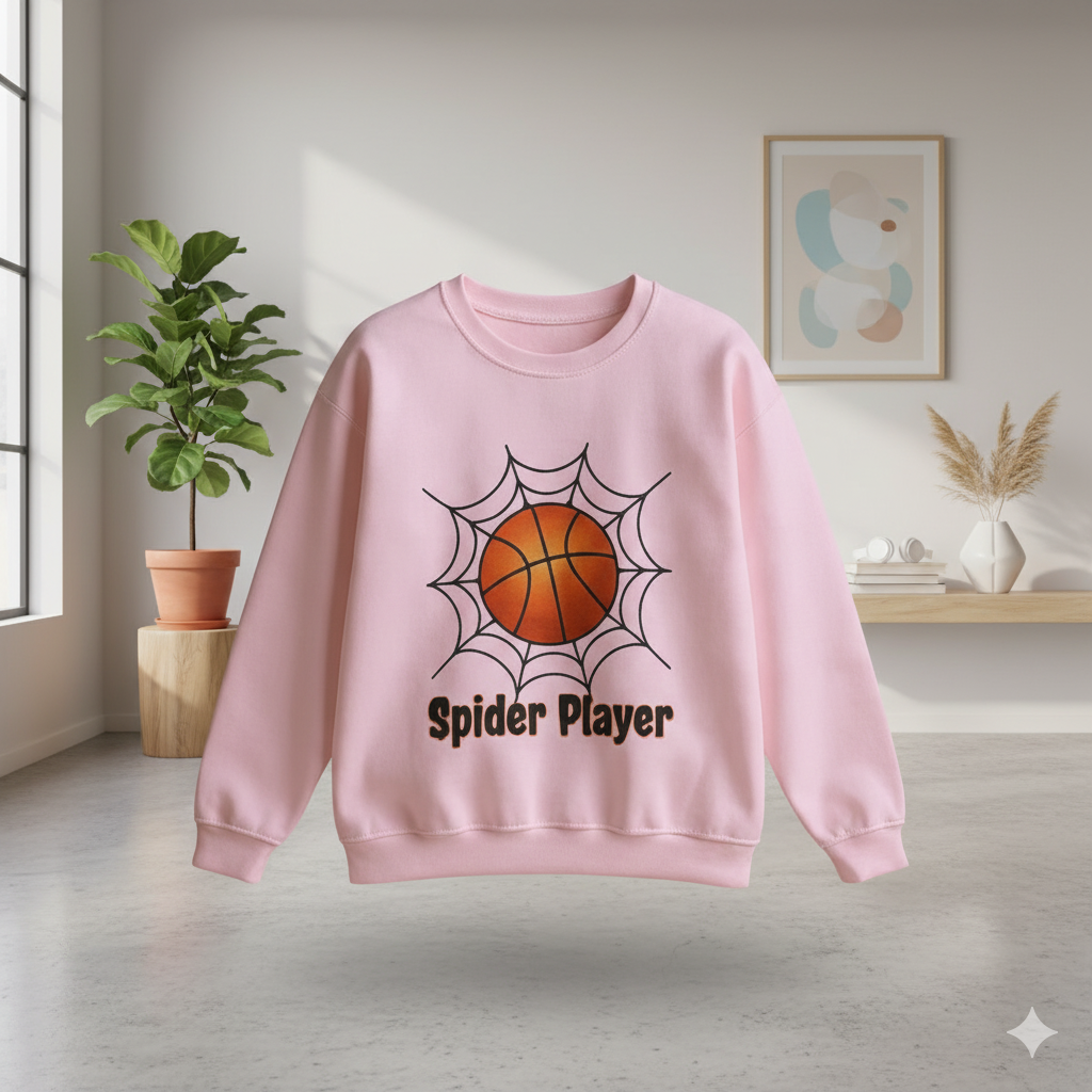 Spider Player Halloween Basketball T-ShirtSpider Player Basketball Sweatshirt