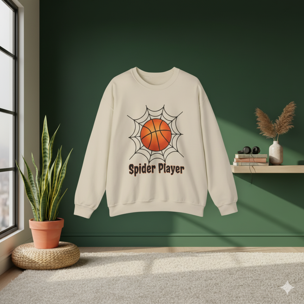 Spider Player Halloween Basketball T-ShirtSpider Player Basketball Sweatshirt