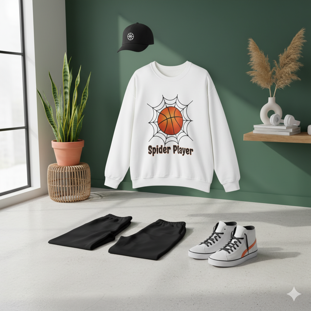 Spider Player Halloween Basketball T-ShirtSpider Player Basketball Sweatshirt